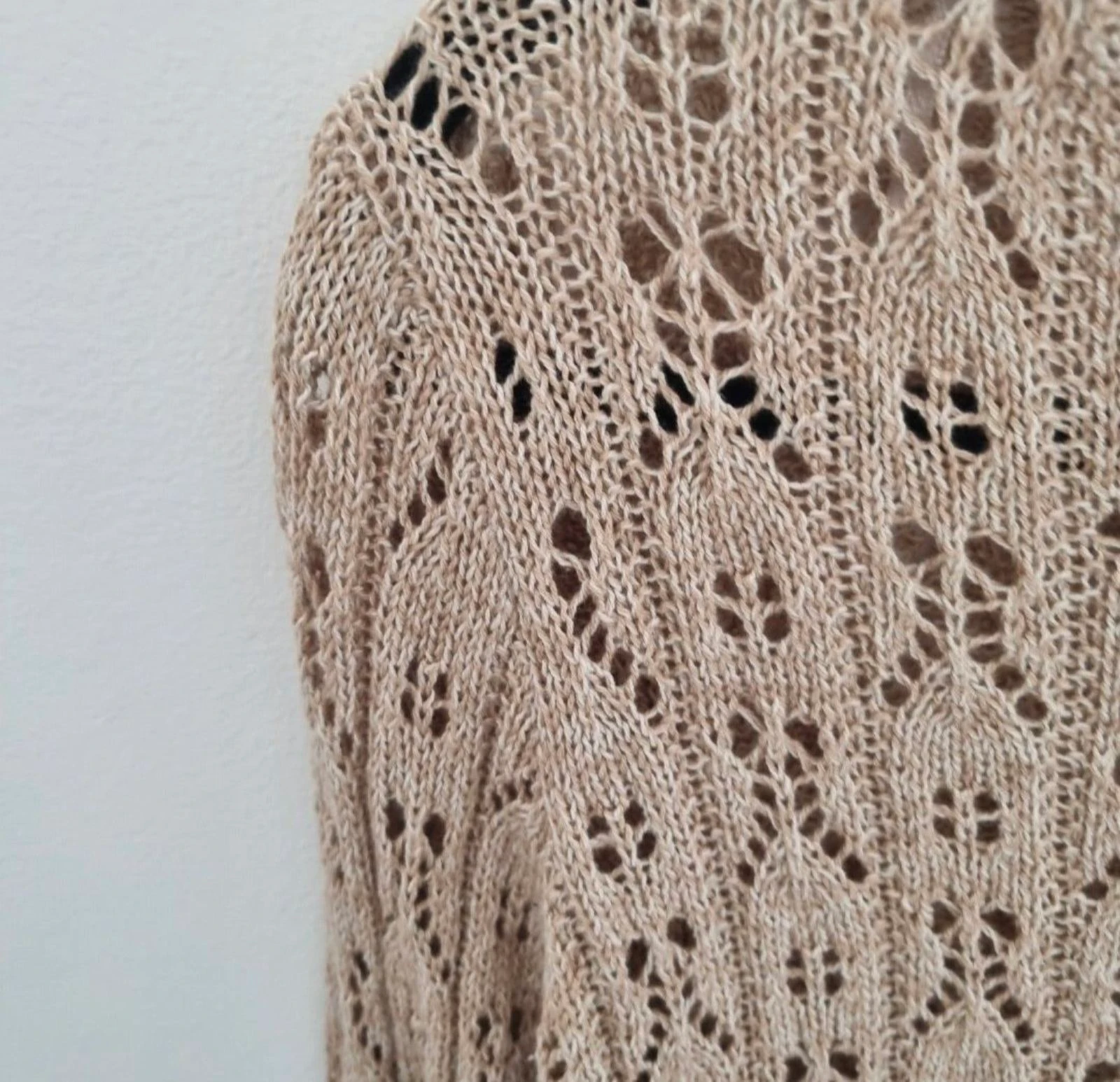 ONLY suéter de ganchillo con encaje – Beige / Arena – Talla M (Nuevo) – photo 6